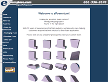 Tablet Screenshot of efoamstore.com